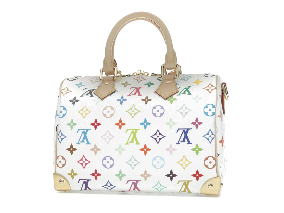 Louis Vuitton x Takashi Murakami Speedy Bandouliere 25 White Multicolored