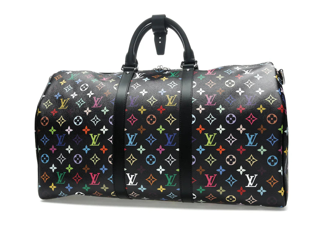 Louis Vuitton x Takashi Murakami Keepall Bandouliere 50 Black Multicolored
